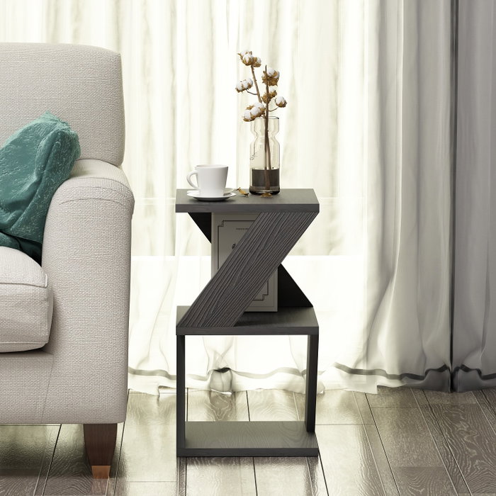 Hanah Home Mesa Lateral Madera Negra 29.6x54.2x29.6 cm